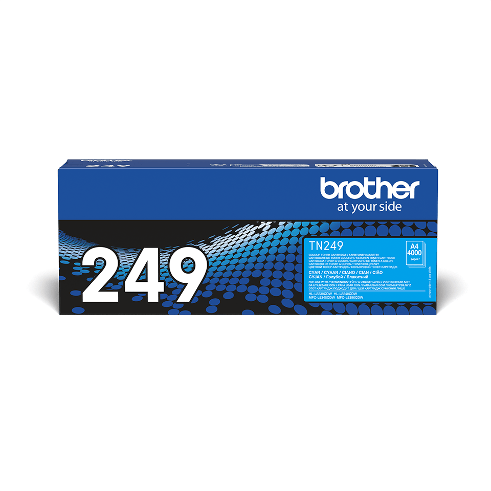 Eredeti Brother TN-249C szuper nagy kapacitású tintapatron – ciánkék